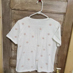 Soft cotton, zip front top